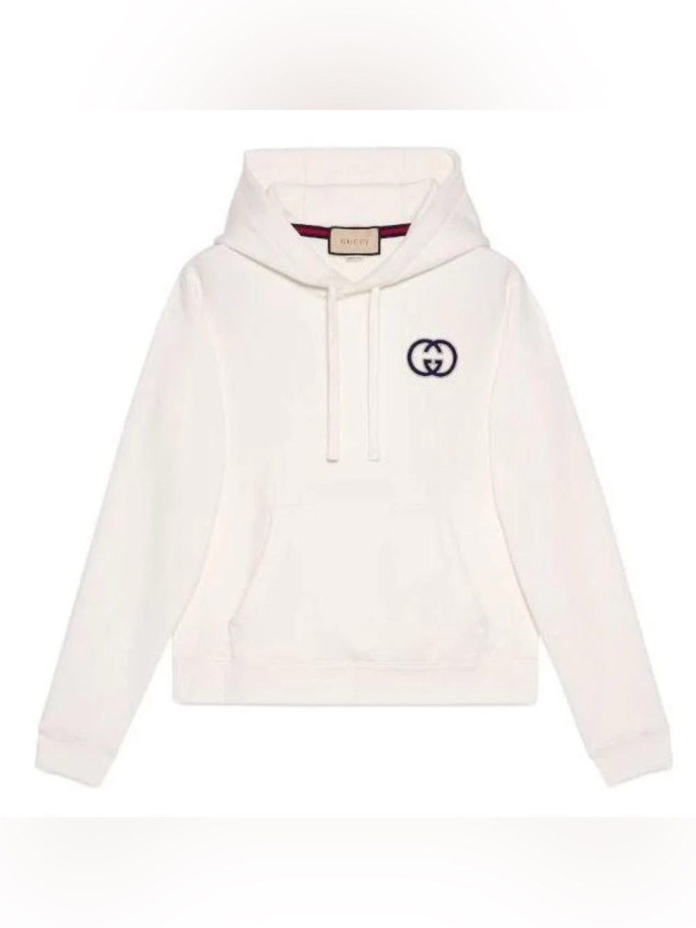 Gucci embroidered interlocking G cotton hoodie size XL made in Italy